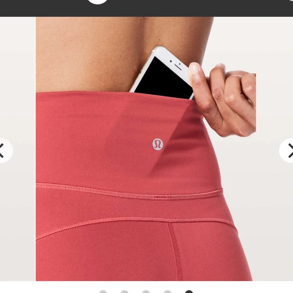 lululemon athletica Coral Leggings Everlux 19 inch terracotta coral vintage rose